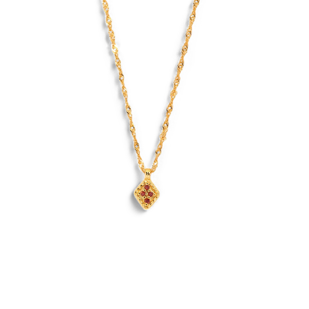 Dainty Birthstone Kite Necklace