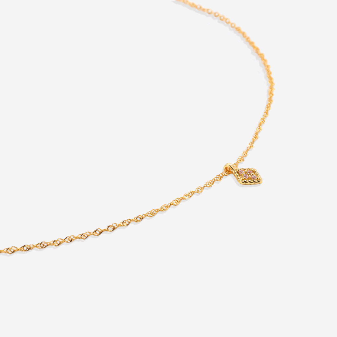 Dainty Birthstone Kite Necklace