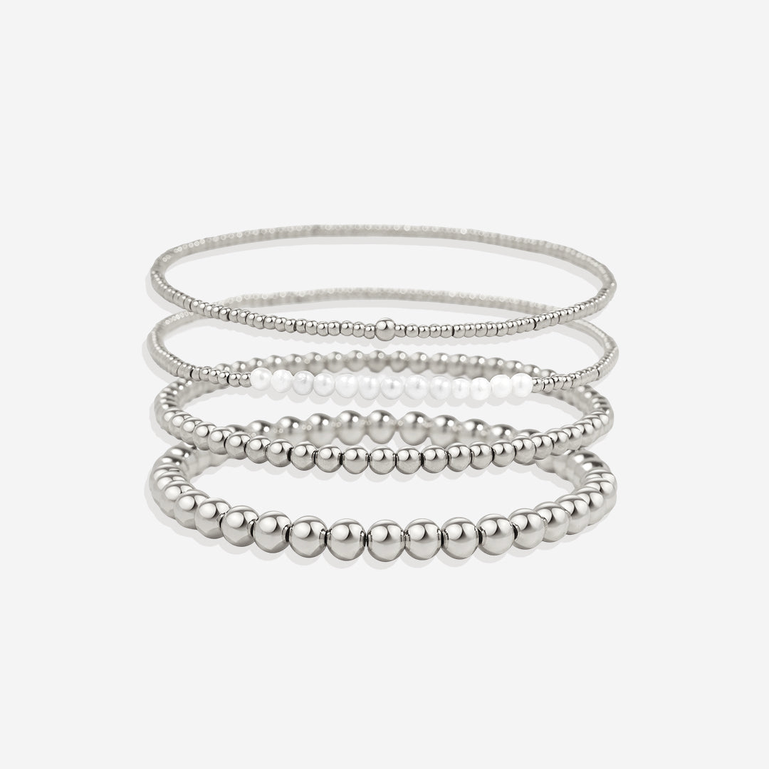 Everyday Pearl Bracelet Stacking Set