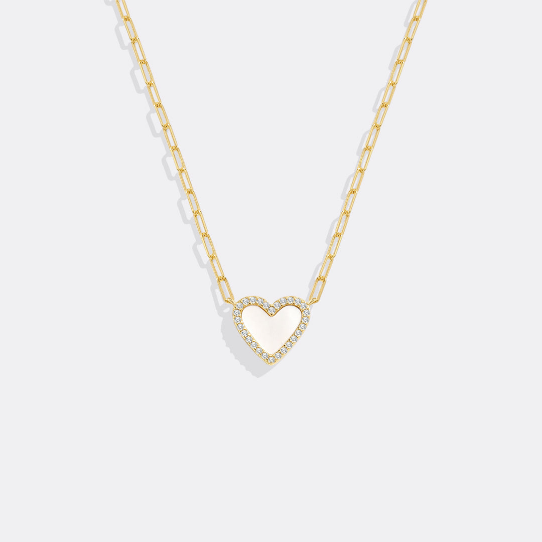 Dainty Heart Paperclip Necklace