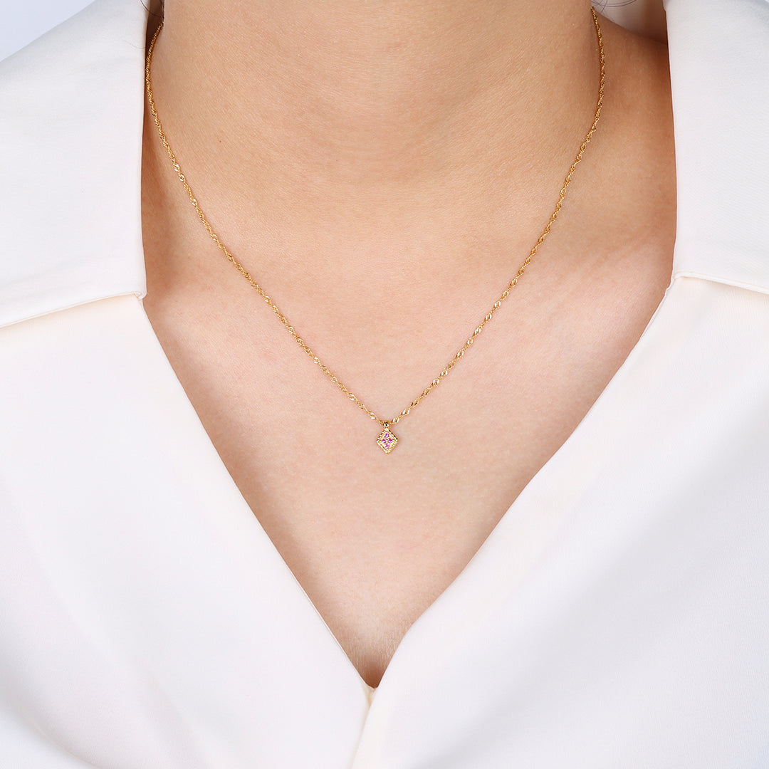 Dainty Birthstone Kite Necklace