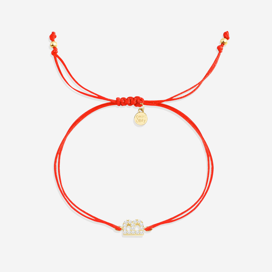 Initial String Adjustable Bracelet