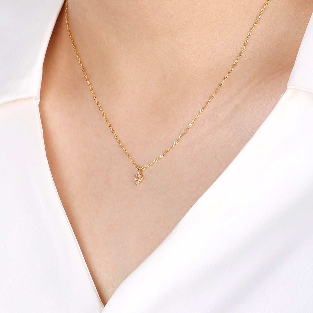 Dainty Birthstone Kite Necklace
