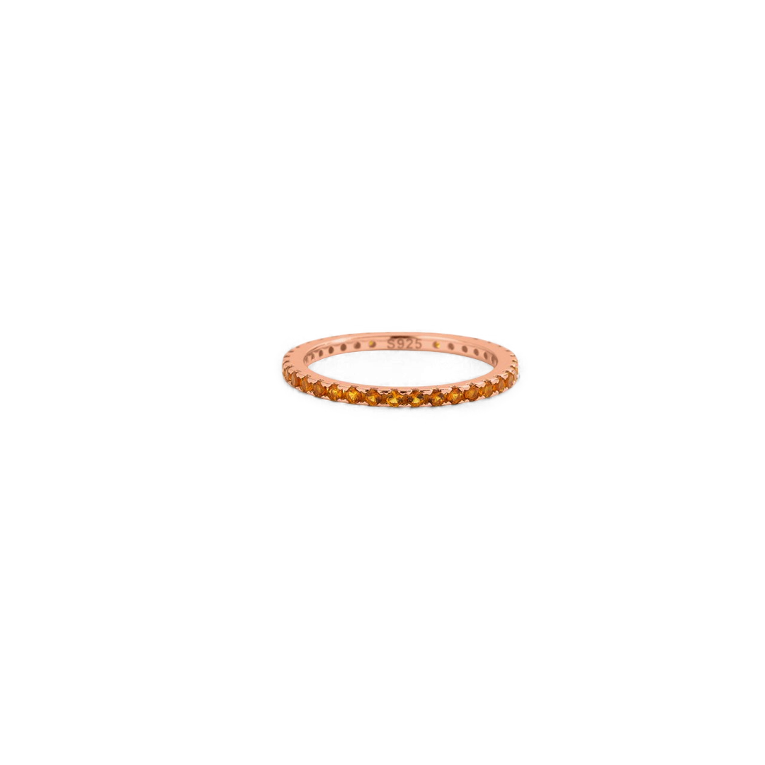 November Birthstone Eternity Stacking Ring