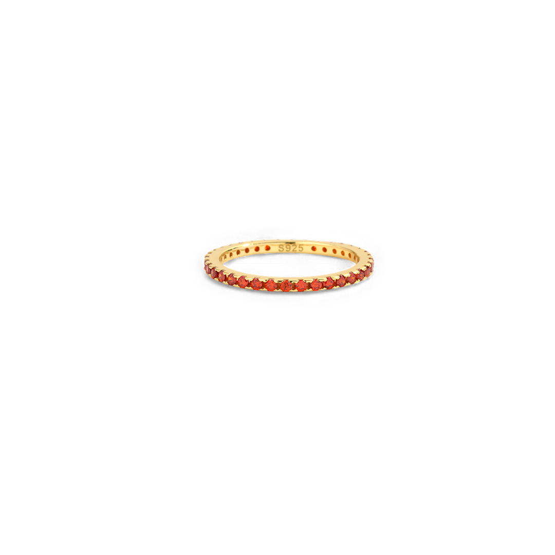 January Birthstone Eternity Stacking Ring