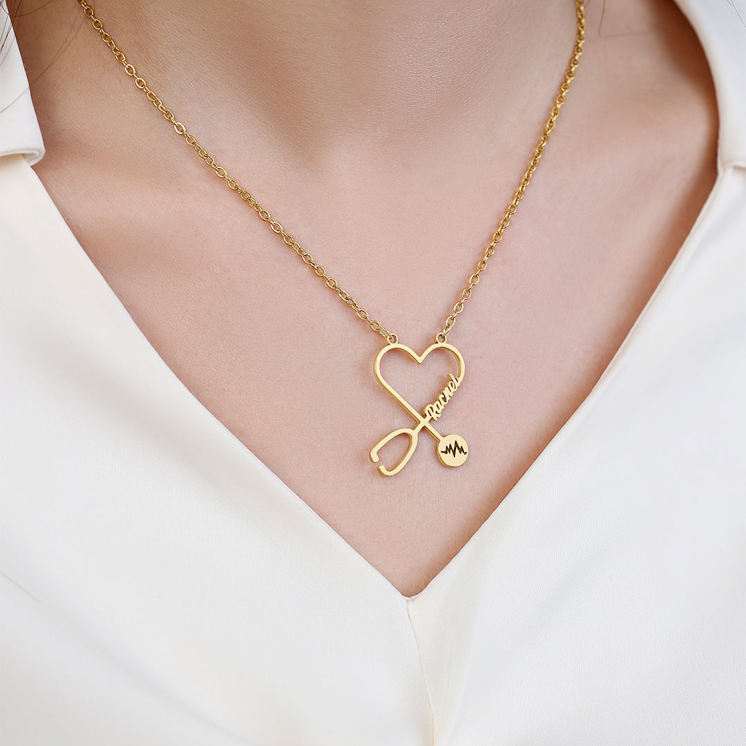 Stethosope Name Necklace