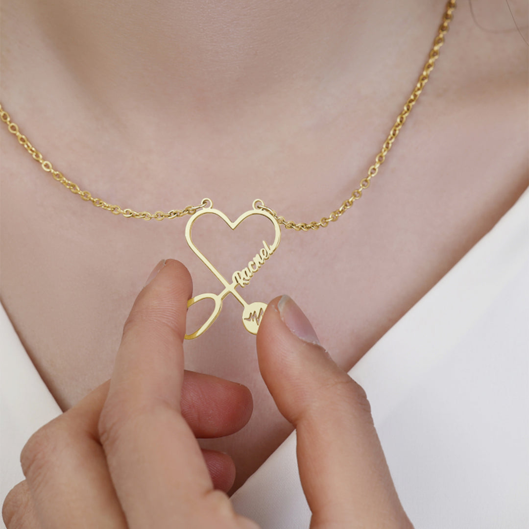 Stethosope Name Necklace
