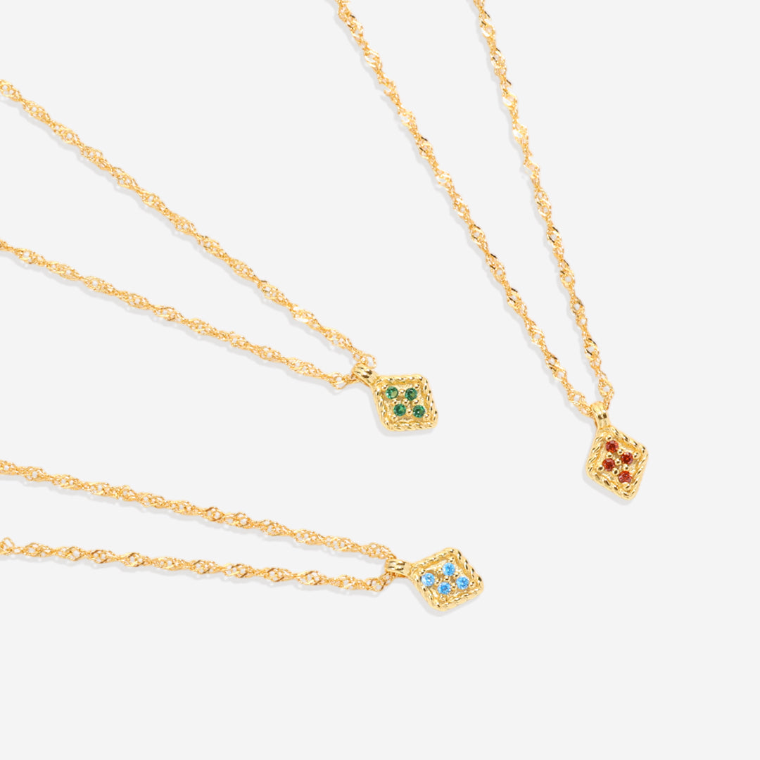 Dainty Birthstone Kite Necklace
