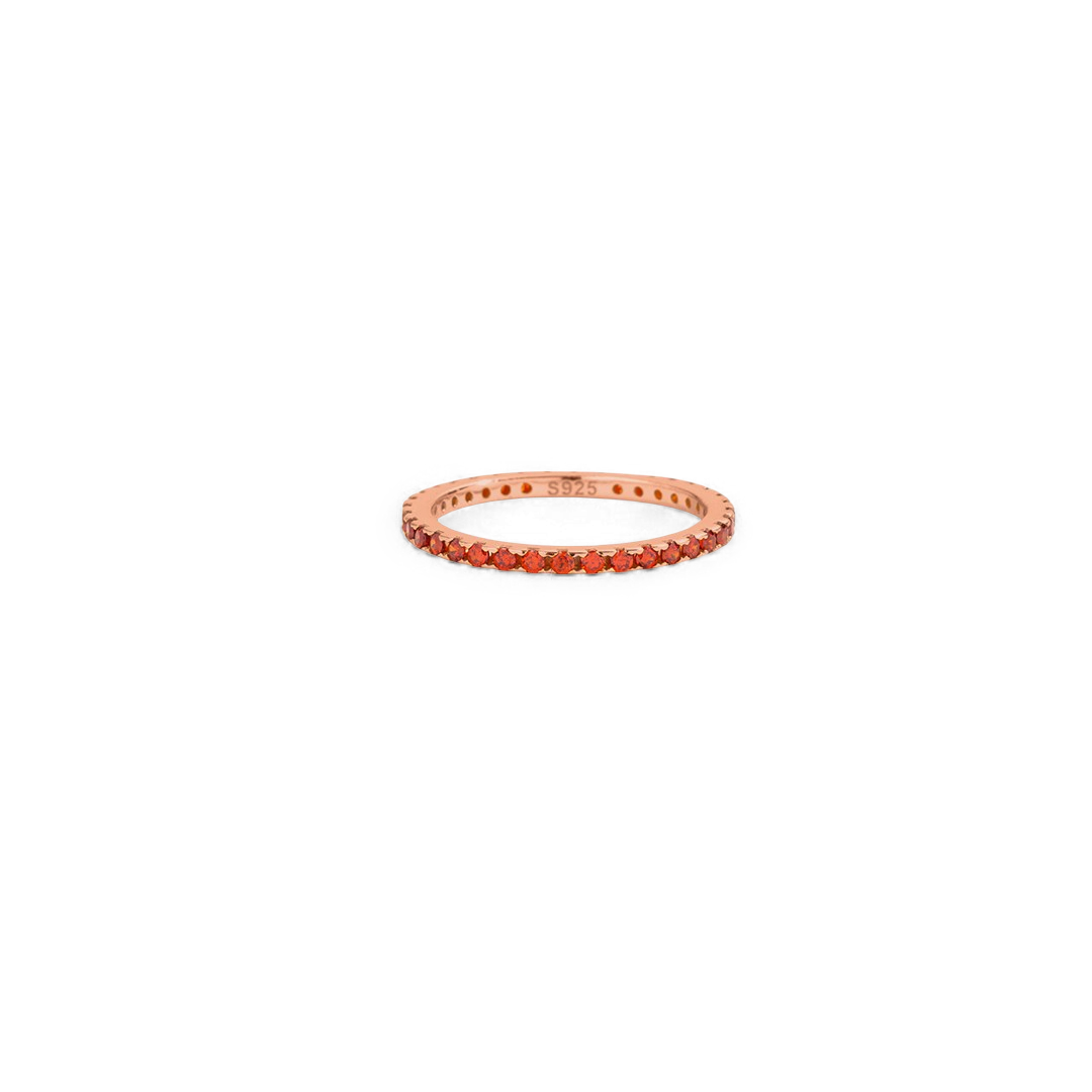 January Birthstone Eternity Stacking Ring