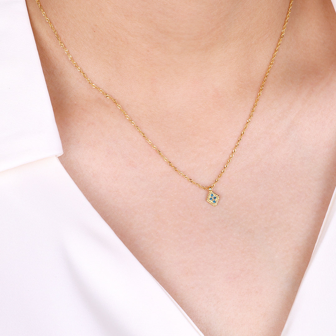 Dainty Birthstone Kite Necklace