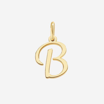 Cursive Initial Charm – Gold