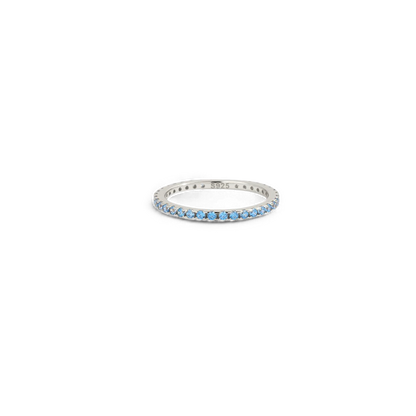 March Birthstone Eternity Stacking Ring