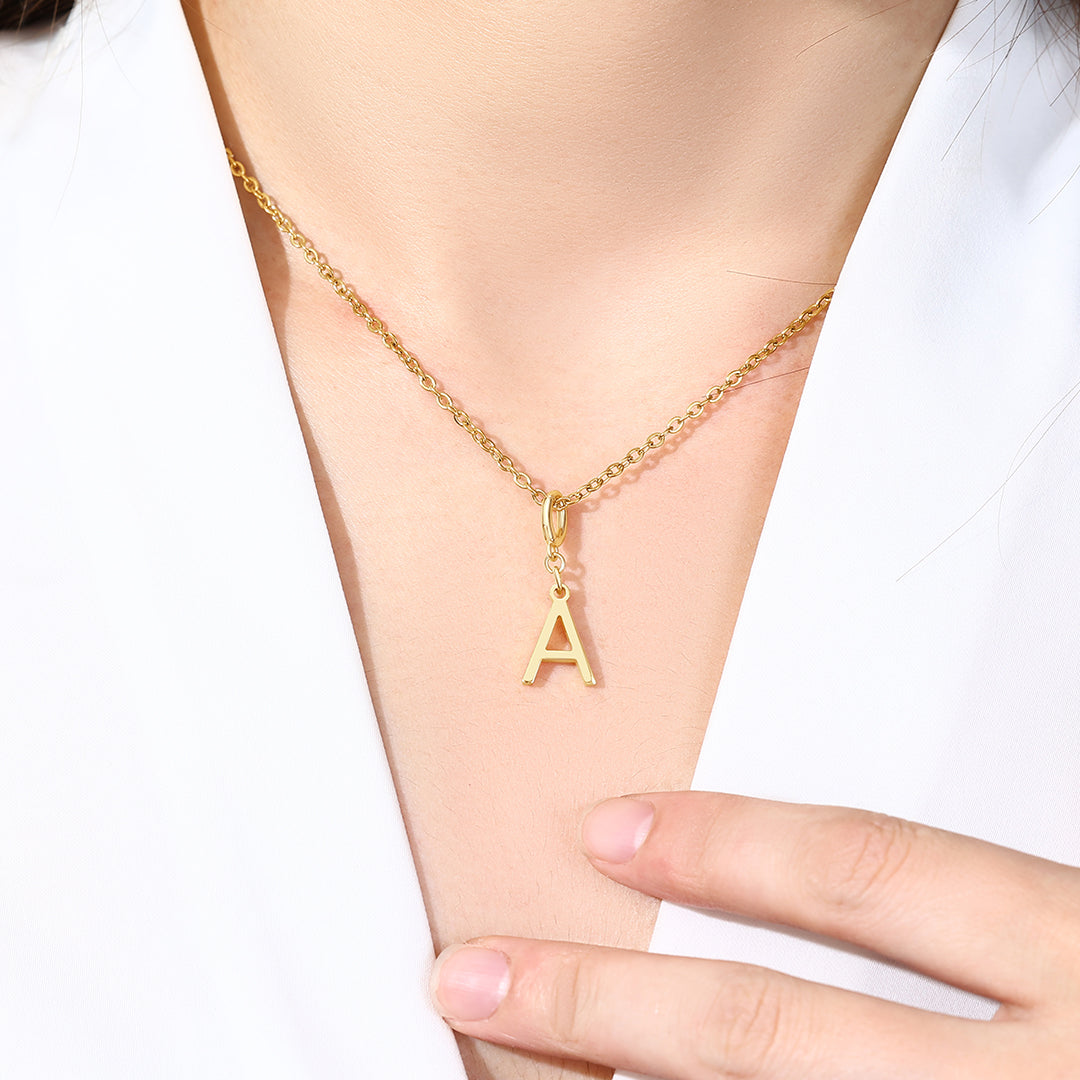 Minimalist Initial Charm Necklace