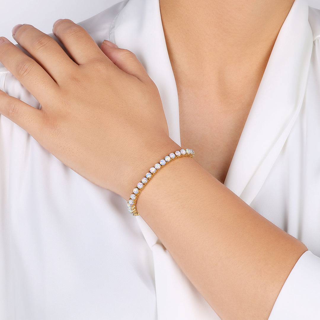 Blue Opal Tennis Bracelet