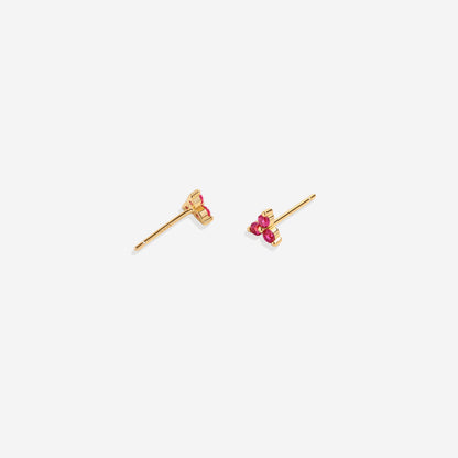 Trinity Birthstone Stud Earrings