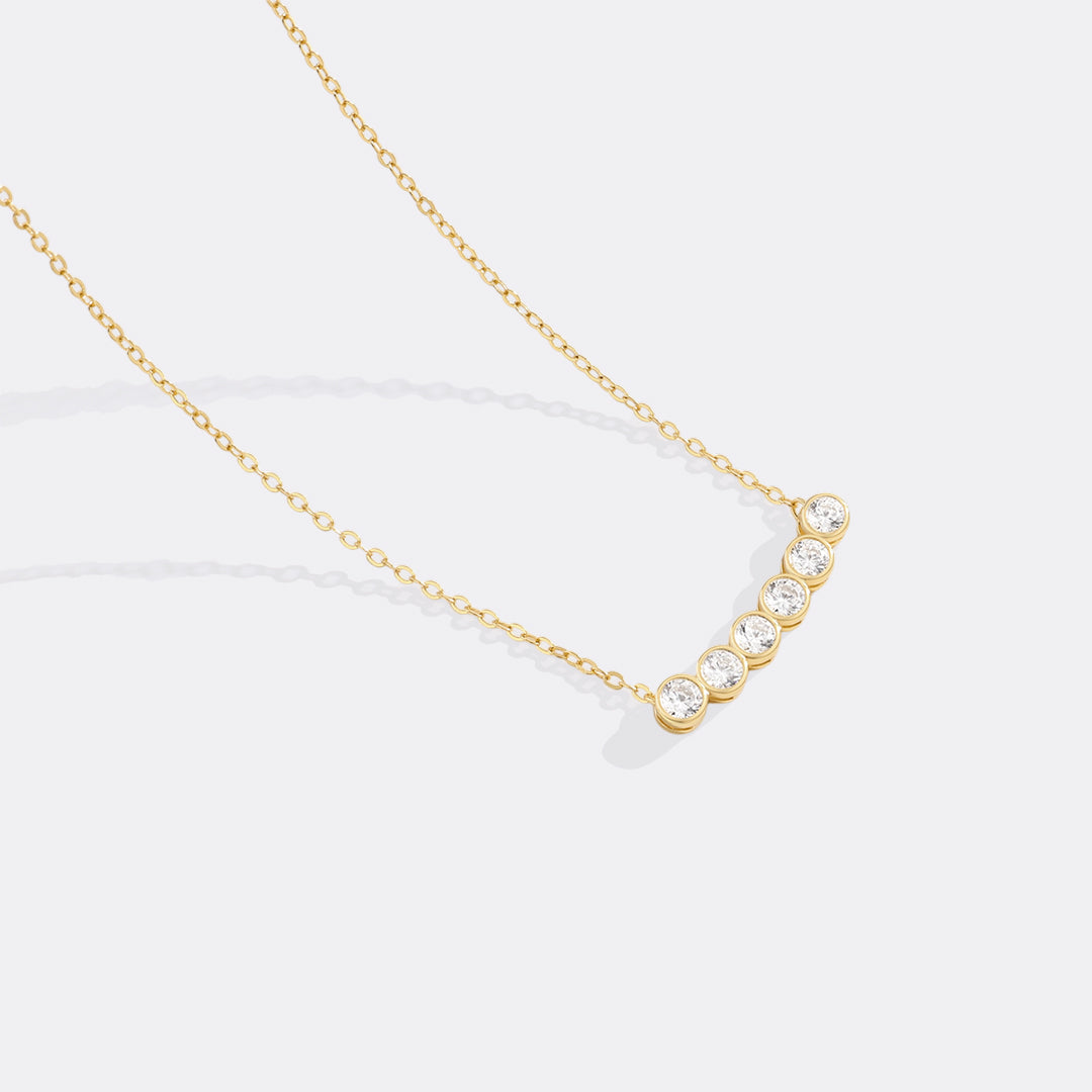 Classic Bezel-Set Diamond Necklace