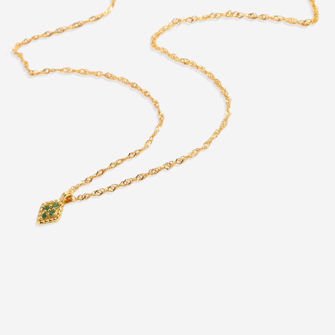 Dainty Birthstone Kite Necklace