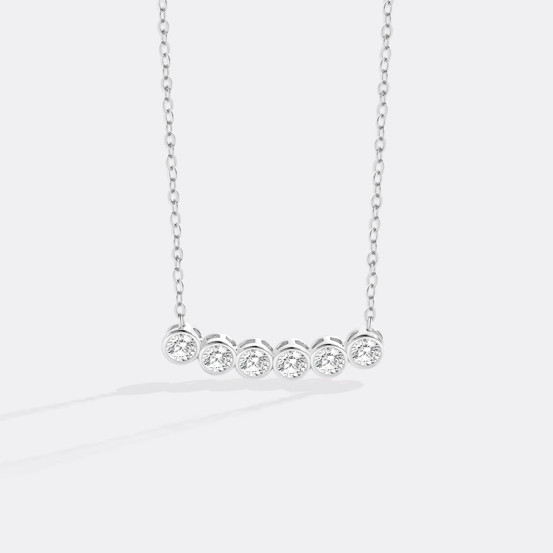 Classic Bezel-Set Diamond Necklace