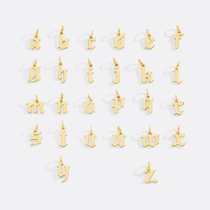 Old English Letter Charm