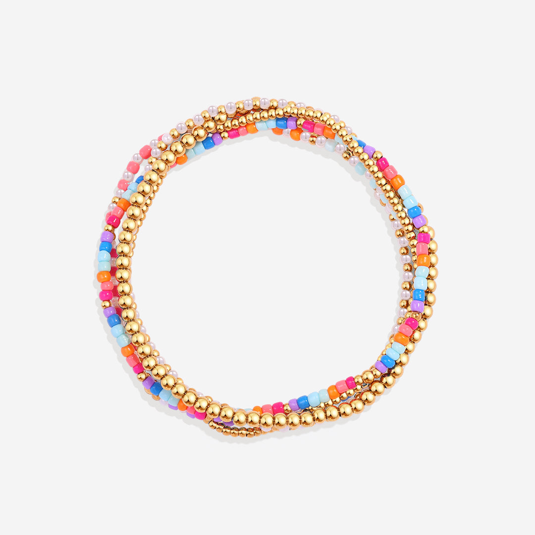 Summer Beaded Bracelet Stacking Set
