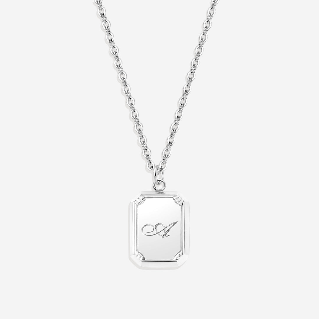 Silver Initial Pendant Necklace