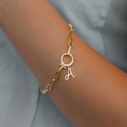 Cursive Initial Charm – Gold