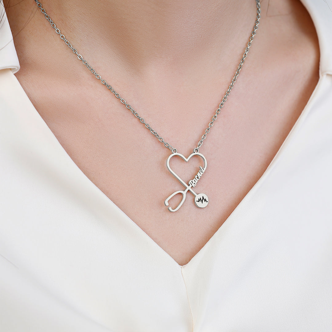 Stethosope Name Necklace