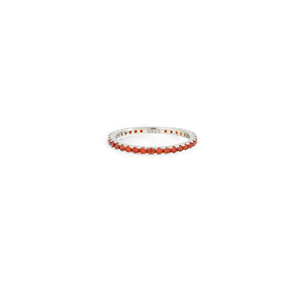 January Birthstone Eternity Stacking Ring