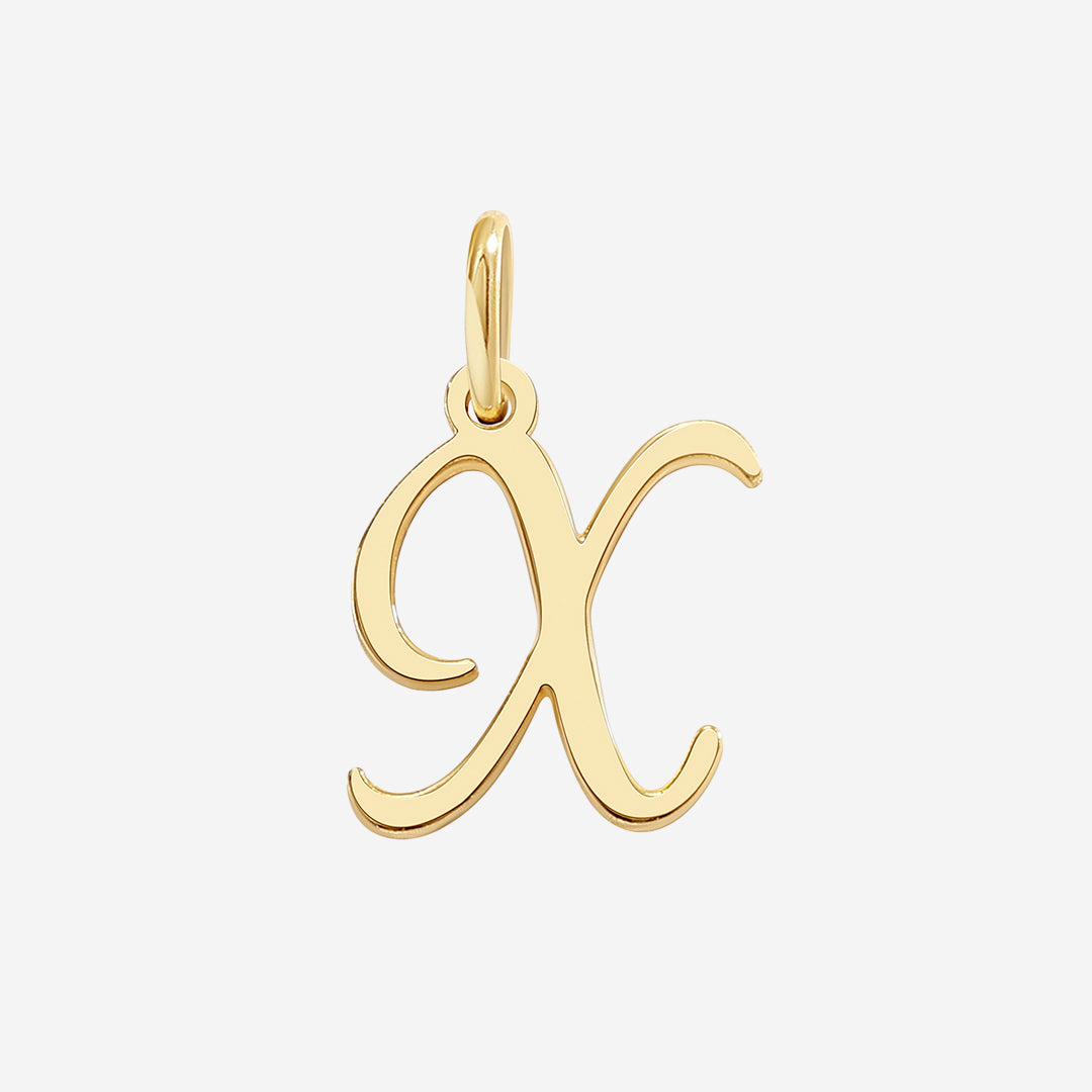 Cursive Initial Charm – Gold