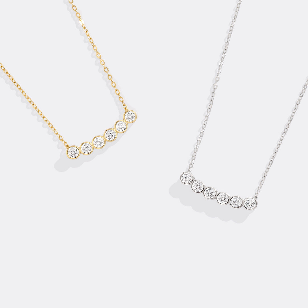 Classic Bezel-Set Diamond Necklace