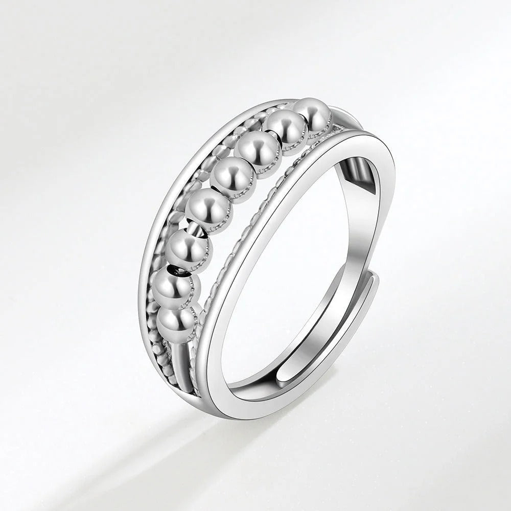 Silver Fidget Spinner Ring