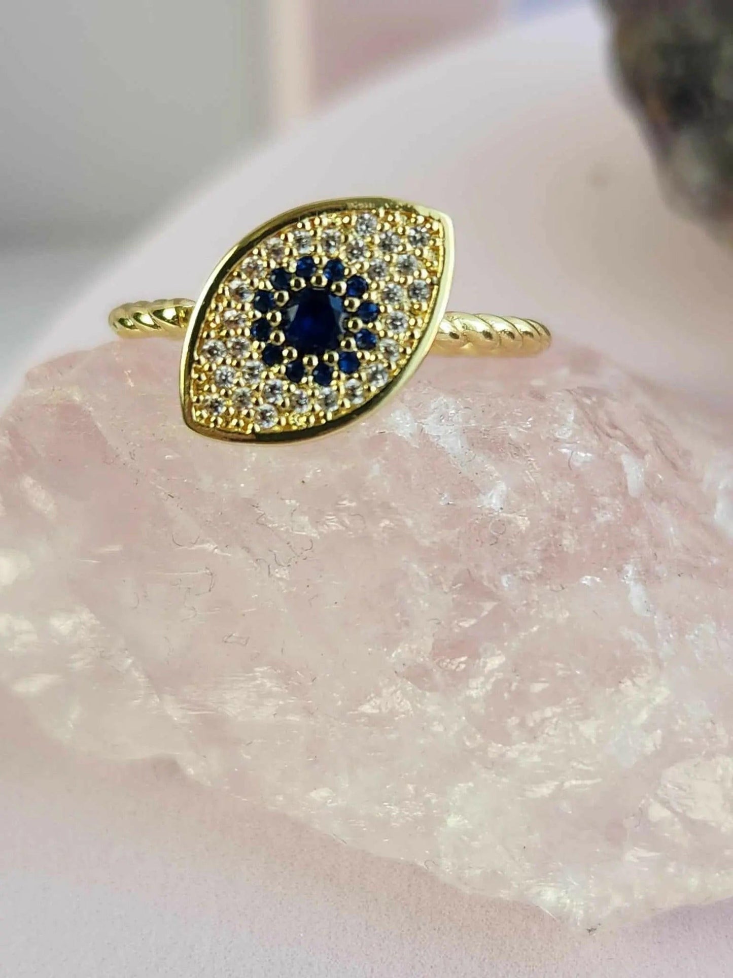 Plated Evil Eye Fidget Spinner Ring