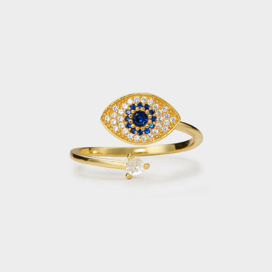 Plated Evil Eye Fidget Spinner Ring