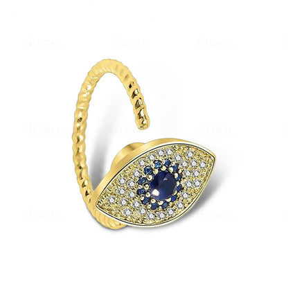 Plated Evil Eye Fidget Spinner Ring
