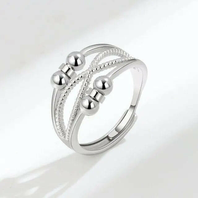 Silver Fidget Spinner Ring