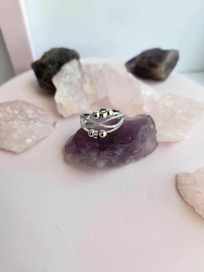 Silver Fidget Spinner Ring