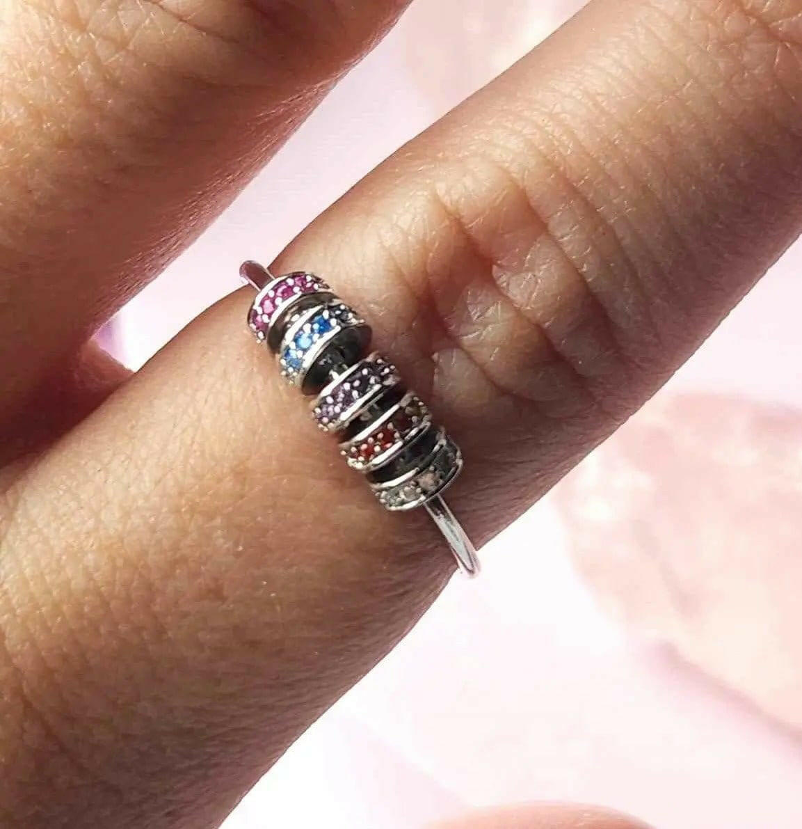 Sterling Silver Fidget Spinner Ring