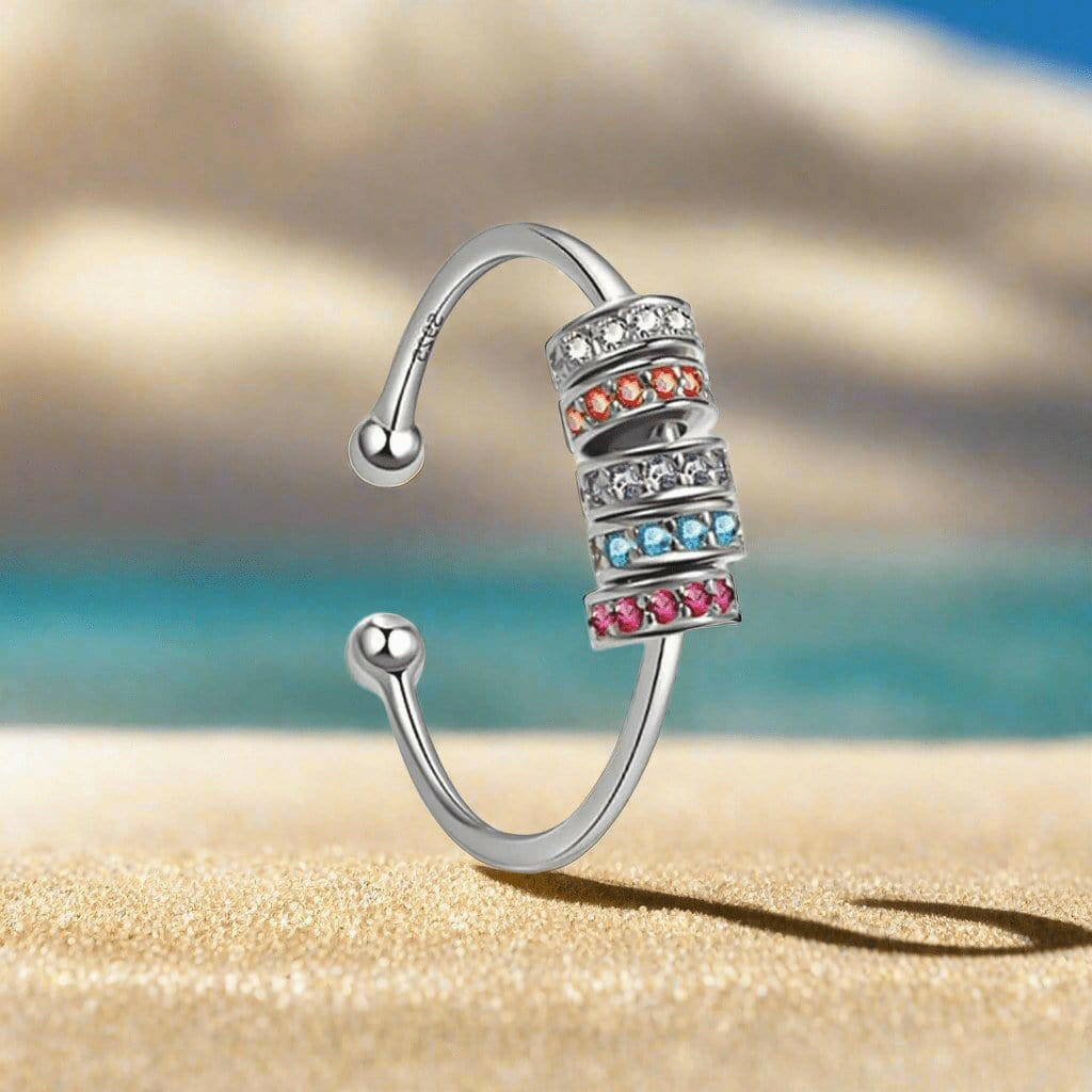 Sterling Silver Fidget Spinner Ring