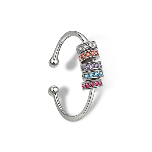 Sterling Silver Fidget Spinner Ring