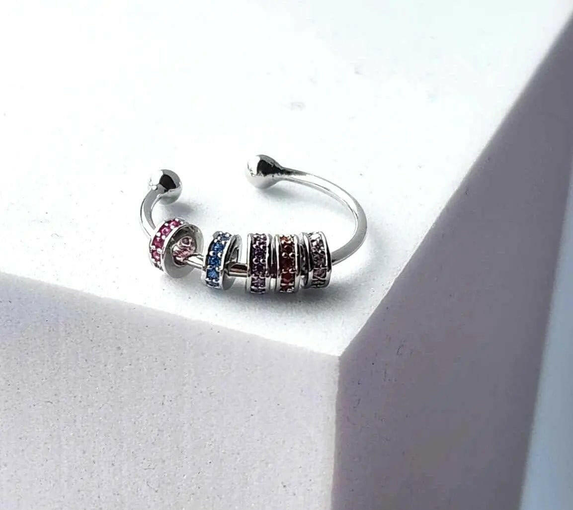 Sterling Silver Fidget Spinner Ring