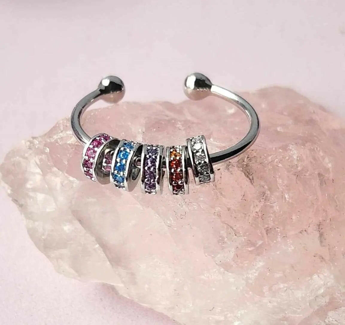 Sterling Silver Fidget Spinner Ring