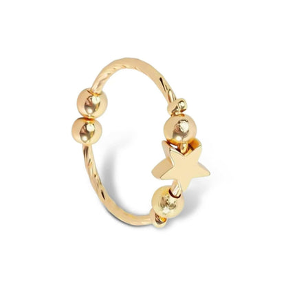 Gold Plated Fidget Spinner Ring