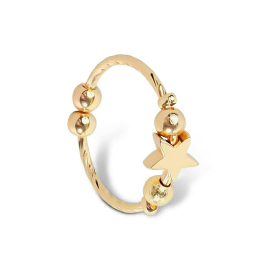 Gold Plated Fidget Spinner Ring