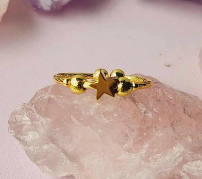 Gold Plated Fidget Spinner Ring