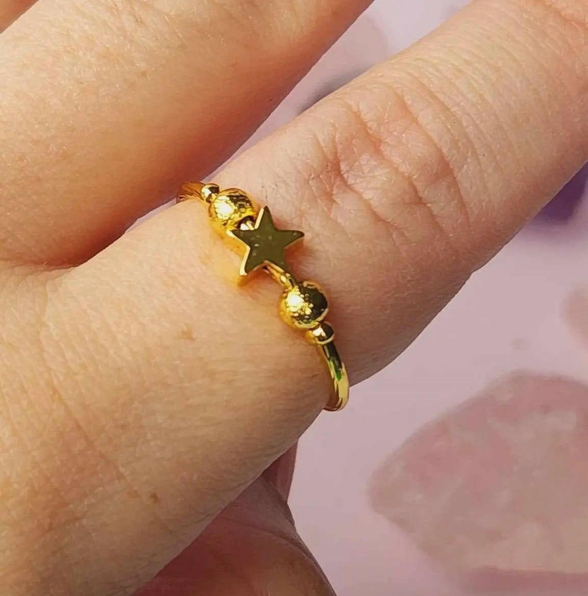 Gold Plated Fidget Spinner Ring