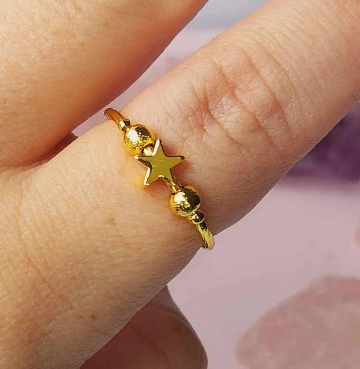 Gold Plated Fidget Spinner Ring