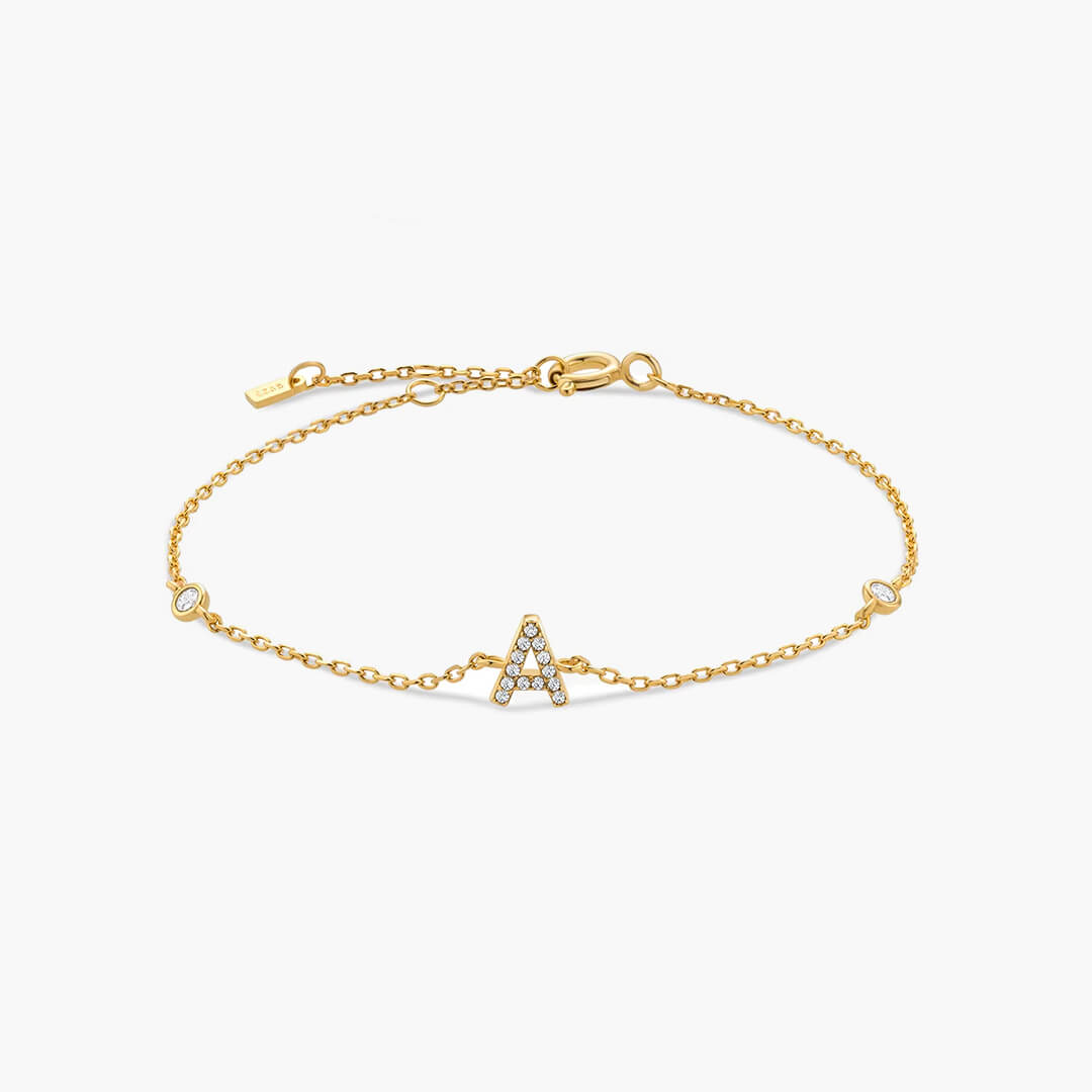 Aline Letter Charm Bracelet