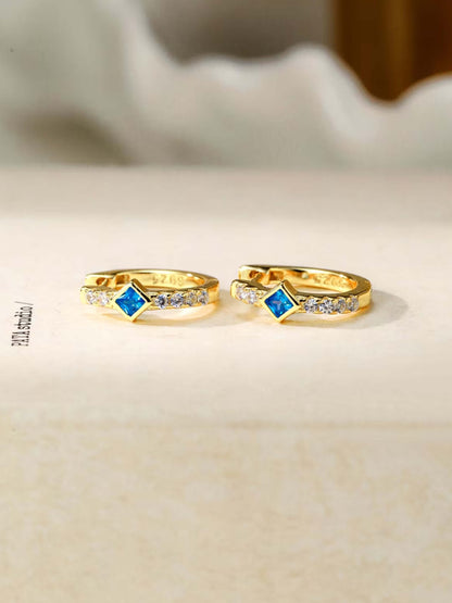 Amber Hoop Earrings