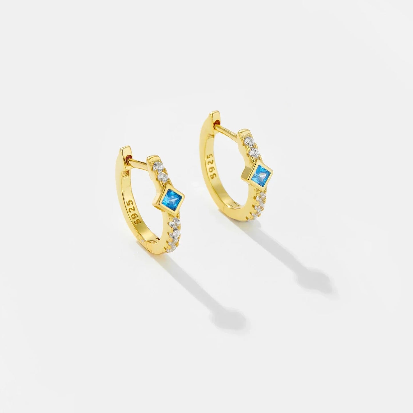 Amber Hoop Earrings