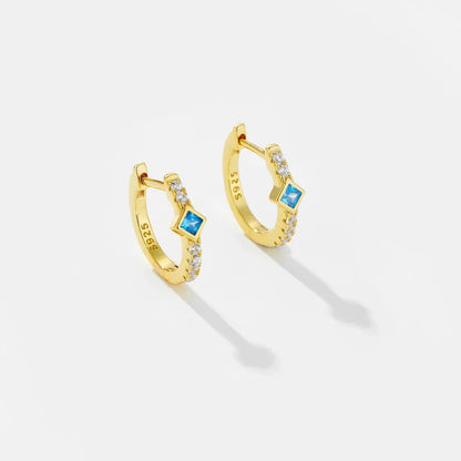 Amber Hoop Earrings